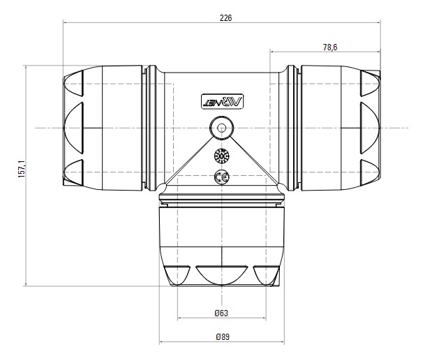 Trójnik DN63