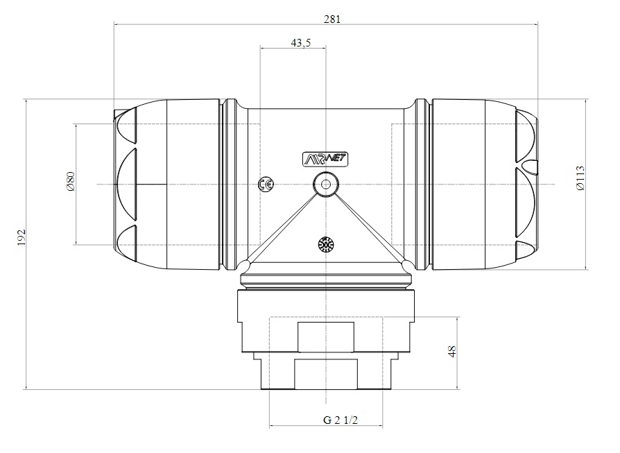 Trójniki redukcyjne ISO 228 DN80 2 1/2